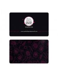 real nails stamping card