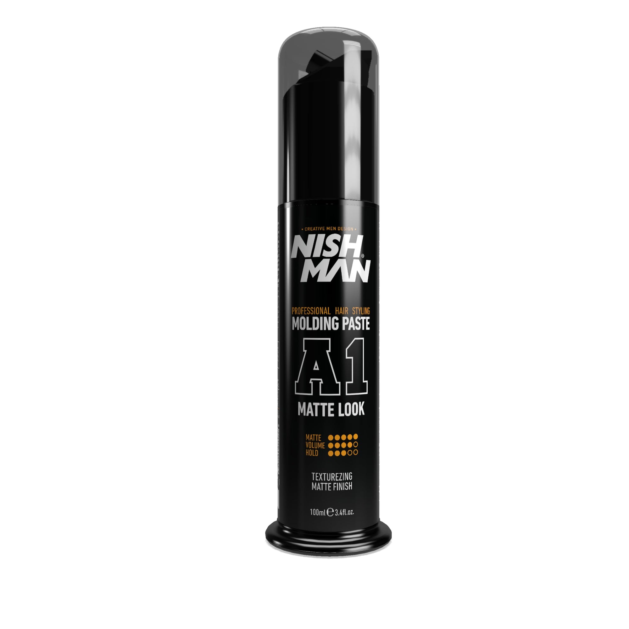 Nishman Hair Styling Molding Paste Airless Wax A1 Matte Look 100 ml | Cera texturizzante per capelli | Finitura opaca | Tenuta forte