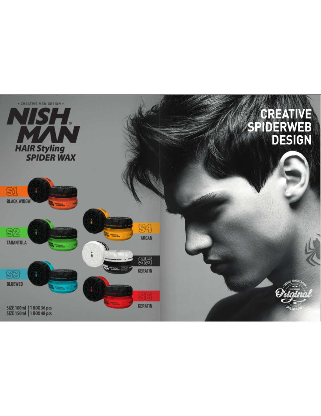 NISH MAN HAIR STYLING SPIDER WAX 150ML